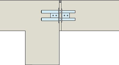 DSD Shear load connector for movement joint in structural frame
